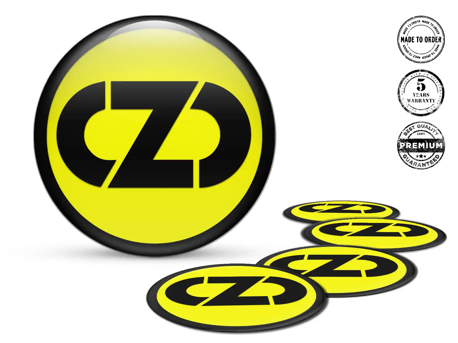 OZ Décalques Jantes Voiture Logos Bombés de Luxe